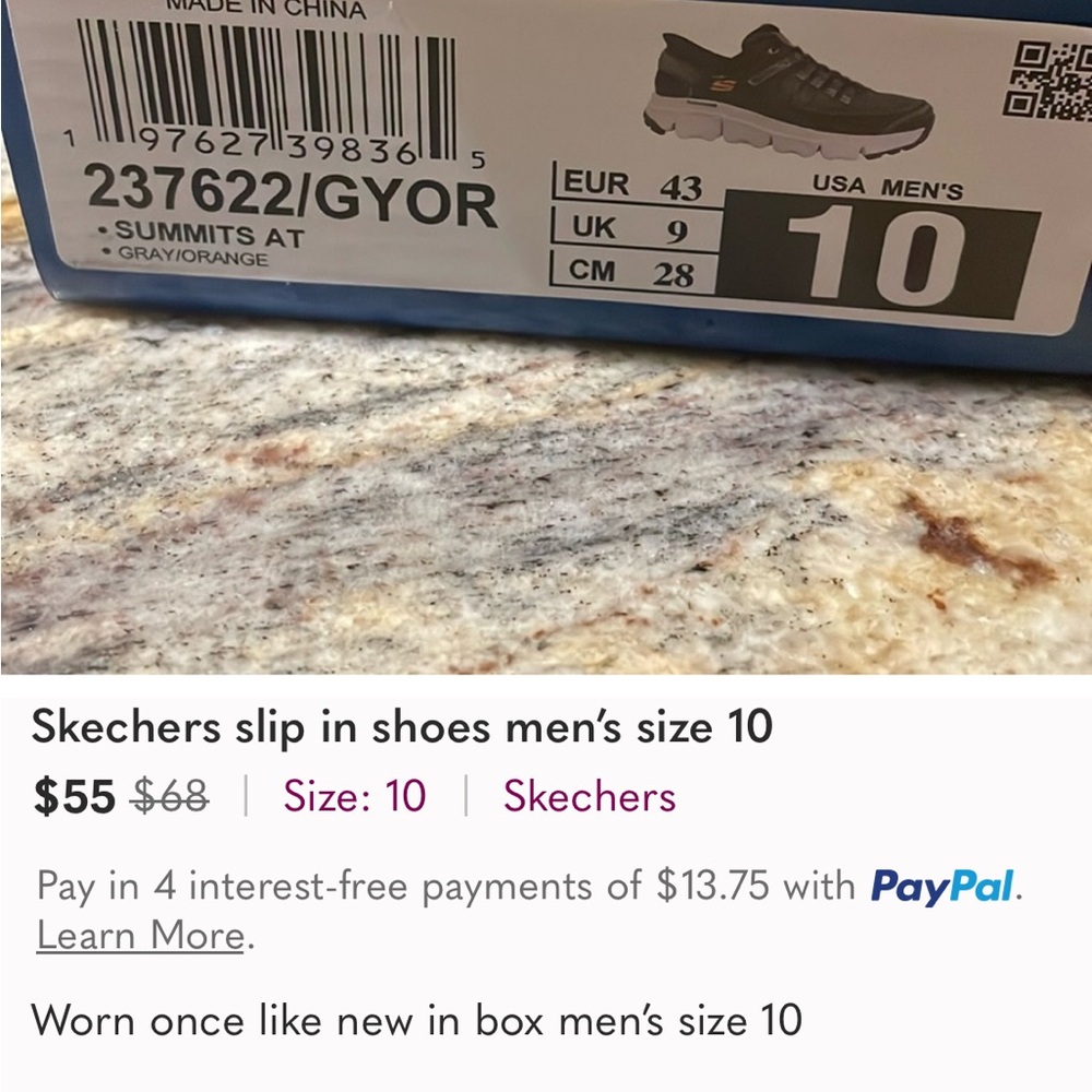 Sony brand new in box wireless ear pods &new Skechers men’s slip in shoes BUBDLE